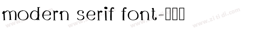 modern serif font字体转换
